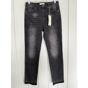 NWT Elan Jeans Grey Skinny with Reversed Pockets M Medium Stretch Boutique New